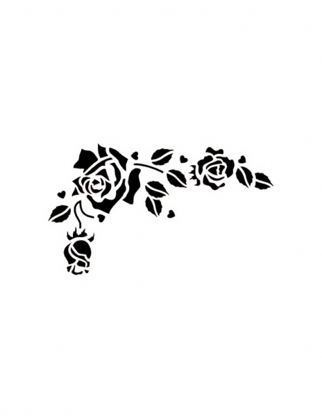 Schablone - Romantische Rose